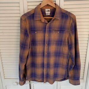 The North Face Arroyo Plaid Flannel Long Sleeve Button Up Shirt Men's M Outdoor